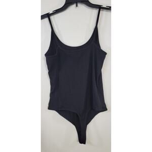 Athleta Bodysuit Womens Small Black Ribbed Bodysuit Witchy Whimsigoth Biker